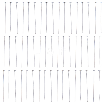 40Pcs 925 Sterling Silver Flat Head Pins STER-SC0001-23A-1