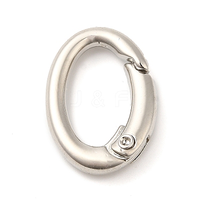 Rack Plating Brass Spring Gate Rings KK-Q781-12P-1