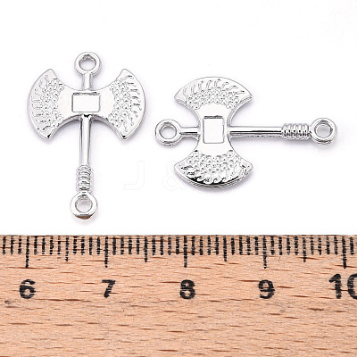 Alloy Double Axe Connector Charms X1-PALLOY-N176-125P-1