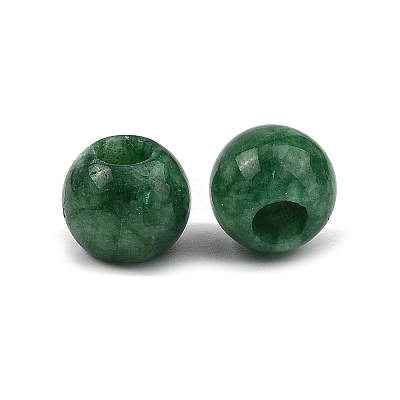Natural Green Jade European Beads GG-CBA02C4-01-1