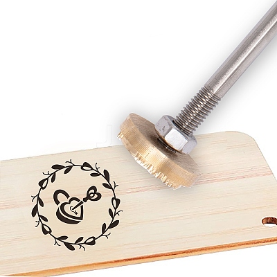 Stamping Embossing Soldering Brass with Stamp AJEW-WH0113-15-128-1