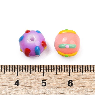 Baking Paint Glass Enamel Beads LAMP-R004-05A-1