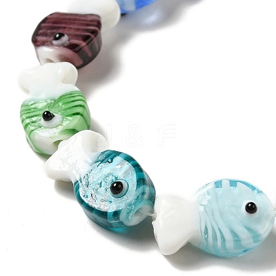 Handmade Lampwork Beads Strands LAMP-G154-07-1