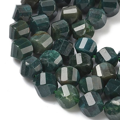 Natural Moss Agate Beads Strands G-C267-B23-1