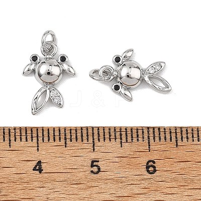SHEGRACE Brass Cubic Zirconia Charms XGRQ3P039-586P-1