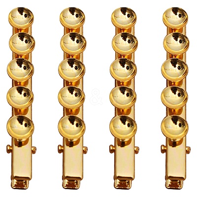 Electroplate Iron Alligator Hair Clips KK-WH0078-03G-1