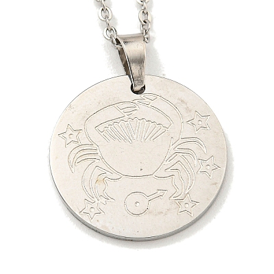 Non-Tarnish Constellation Pendant Necklaces NJEW-S422-04P-04-1