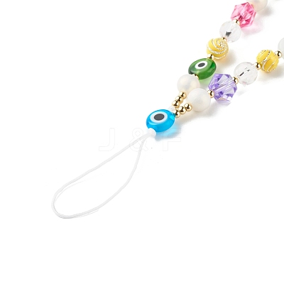 CCB Plastic Beads Mobile Straps HJEW-JM00566-1