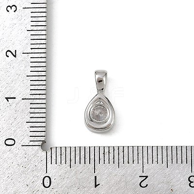 Brass Pave Clear Cubic Zirconia Pendants KK-L238-24P-1