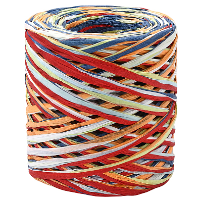 Segment Dyed Raffia Paper Cords for DIY Craft OCOR-WH20020-27H-1