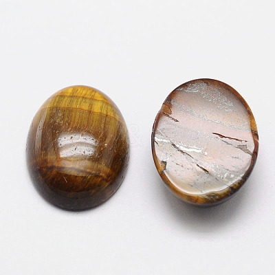 Oval Natural Tiger Eye Cabochons G-K020-18x13mm-04-1