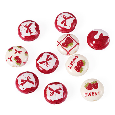Christmas Opaque Acrylic Beads SACR-TAC0015-01M-1