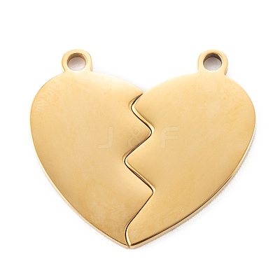 304 Stainless Steel Split Pendants STAS-G251-07B-G-1
