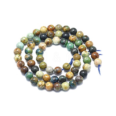 Natural Chrysocolla and Lapis Lazuli Beads Strands G-F715-105A-1