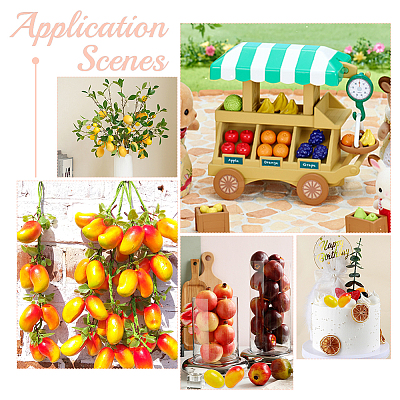 24Pcs 6 Style Mini Foam Artificial Fruit DIY-PH0009-62-1