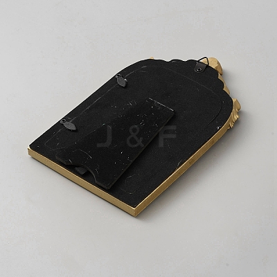 Photo Frame Resin Finger Ring Organizer Holder with Velvet Mat RDIS-WH0016-21-1