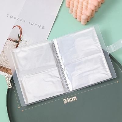 80 Pockets Transparent Jewelry Storage Book PW-WG41141-02-1
