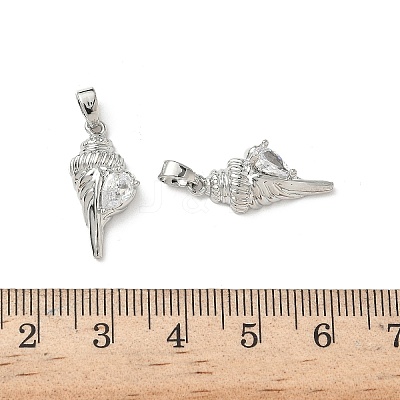 Brass Micro Pave Cubic Zirconia Pendants KK-I371-17P-1