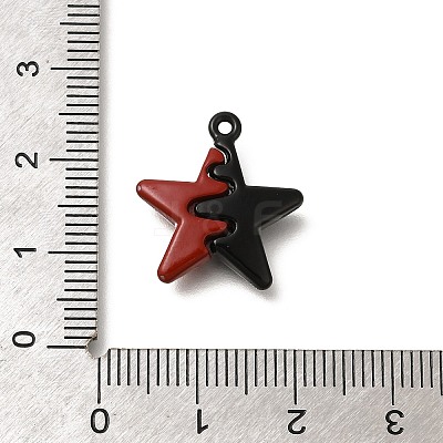 Red and Black Double Screen Alloy Pendants FIND-Z067-01B-10-1
