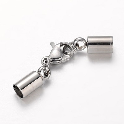 Tarnish Resistant 304 Stainless Steel Tube Cord Ends LS-STAS-I045-50-1