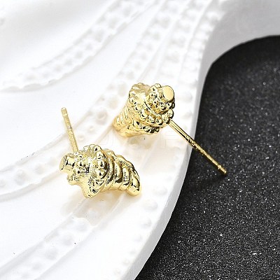 Brass Stud Earrings EJEW-H157-01G-02-1