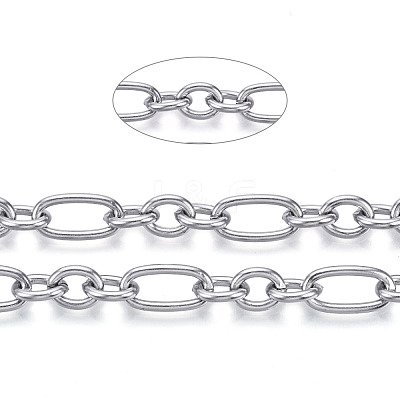 Tarnish Resistant 304 Stainless Steel Figaro Chains Chains CHS-N001-03P-1