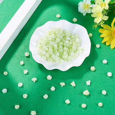 200Pcs Flower & Butterfly Resin Cabochons CRES-TA0001-89B-1