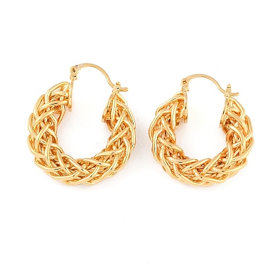 Brass Hoop Earring for Women EJEW-L288-002G-1