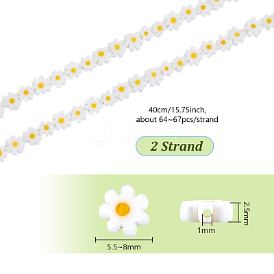 2 Strands Handmade Millefiori Glass Bead Strands LAMP-GA0001-17C-02-1
