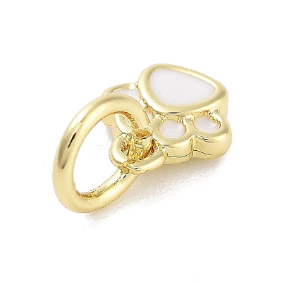 Real 18K Gold Plated Brass Enamel Charms KK-M293-22G-03-1