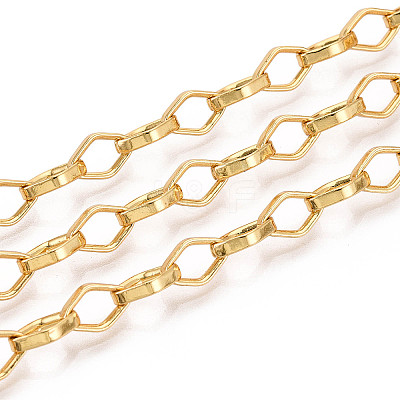 Brass Rhombus Link Chains CHC-T018-44G-1