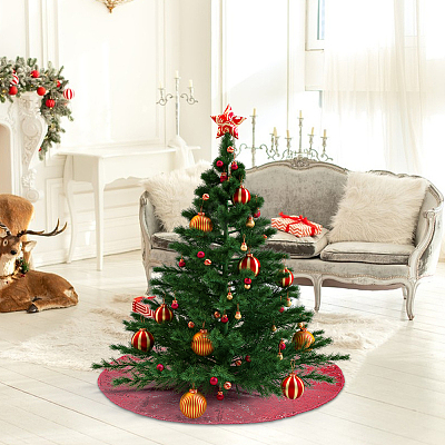 Polyester Christmas Tree Skirt DIY-WH20032-86B-1