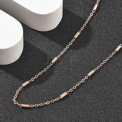 Brass Cable Chain Necklaces for Women NJEW-D302-19RG-1