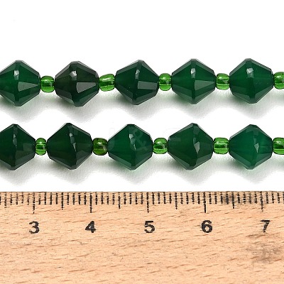 Natural Green Chalcedony Beads Strands GG-NH0004-C01-1