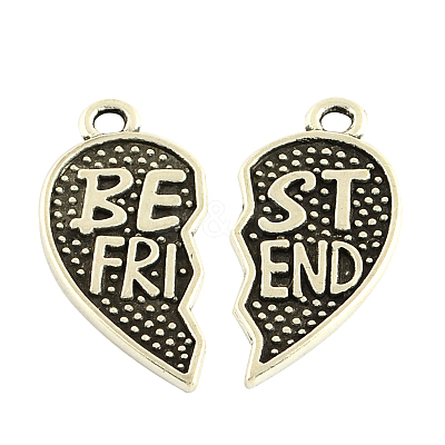 Tibetan Style Alloy Split Pendants X-TIBEP-5479-AS-LF-1