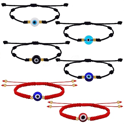 Adjustable Nylon Threads Braided Bead Bracelets BJEW-SZ0001-52-1