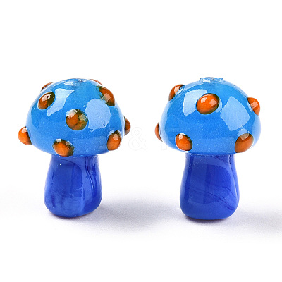 Handmade Lampwork Beads Strands X-LAMP-N024-09B-1