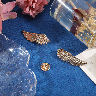 1 Pair Wing Alloy Brooches JEWB-CA0001-81-1
