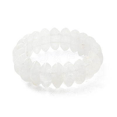 Bicone Natural Quartz Crystal Beads Stretch Bracelets for Women Men BJEW-C097-05J-1