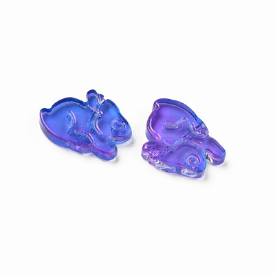 Two Tone Transparent Spray Painted Glass Beads GLAA-Q092-03-C01-1