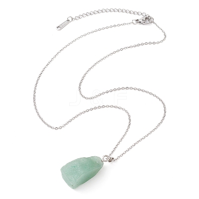 Natural Mixed Gemstone Nugget Pendant Necklaces NJEW-JN04507-1