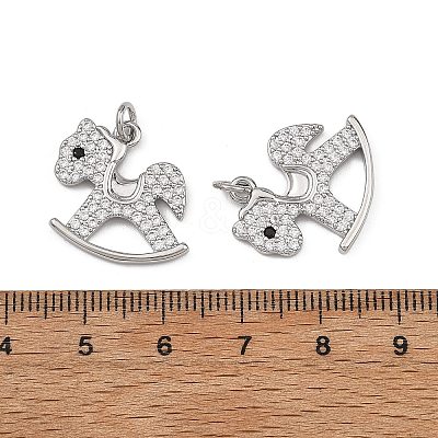 SHEGRACE Brass Micro Pave Black Cubic Zirconia Pendants XGRQ4S655-746P-1