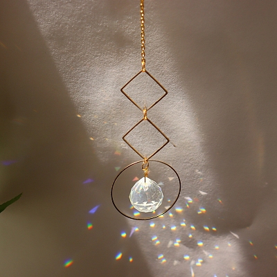 Quartz Crystal Big Pendant Decorations HJEW-PW0001-018E-1