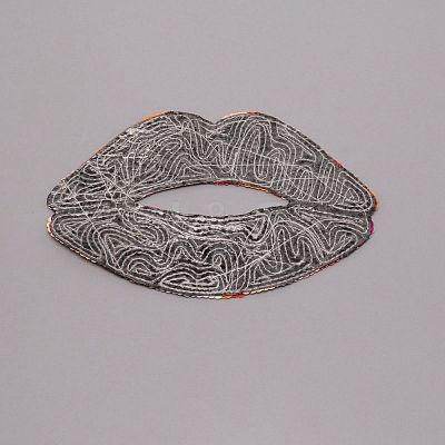 Lip Computerized Embroidery Cloth Iron On Patches FIND-WH0094-16A-01-1