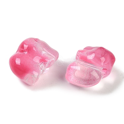 Spray Painted Glass Beads GLAA-Z007-04H-1