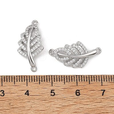 SHEGRACE Brass Micro Pave Clear Cubic Zirconia Connector Charms XGRQ3P816-600P-1