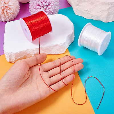 2 Rolls 2 Colors Elastic Crystal Thread EW-TA0001-07A-1