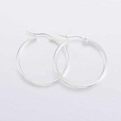304 Stainless Steel Hoop Earrings EJEW-H327-01D-1
