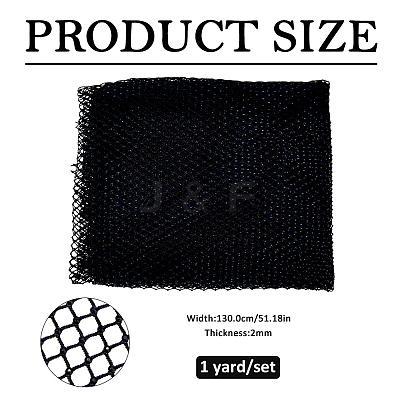 1 Yard Polyester with Resin Rhinestone Mesh Fabric AJEW-FH0009-34B-1
