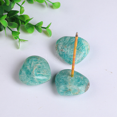 Natural Amazonite Gemstone Incense Burners INBU-PW0001-21-1